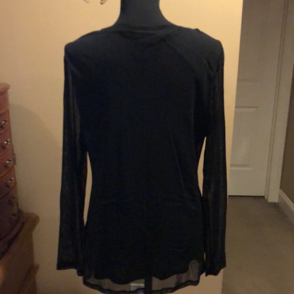 INC Sheer Top with Embroidery - Picture 3 of 3